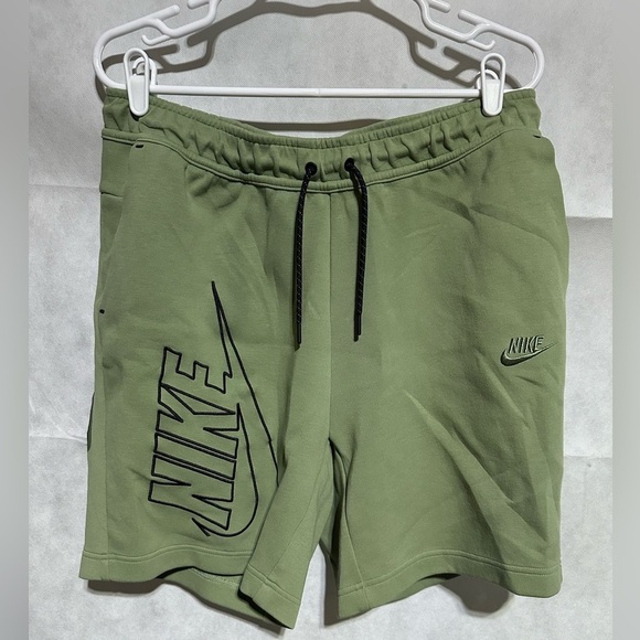 Nike Other - Nike Sportswear Tech Fleece Shorts Athletic DZ4472-386 Oil Green Knit Men L NWOT